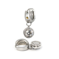 Beauty White Round Earrings...